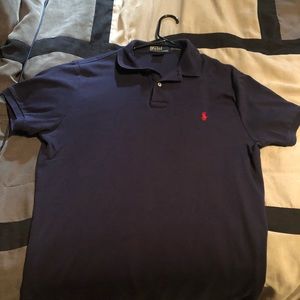 Men’s polo Ralph Lauren navy blue polo (Large)